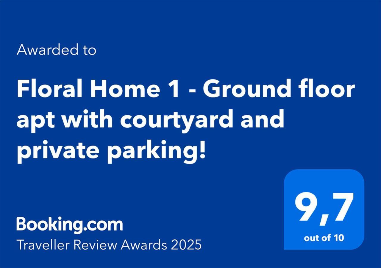 Floral Home 1 - Ground Floor Apt With Courtyard And Private Parking! Aten Exteriör bild